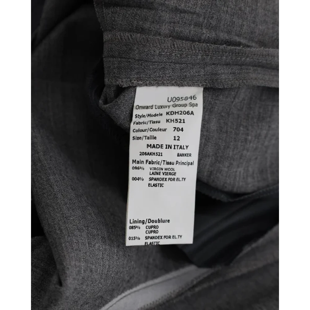 Michael Kors Pre-owned Lana Textuur Wollen Shorts-Rokken Gray Dames