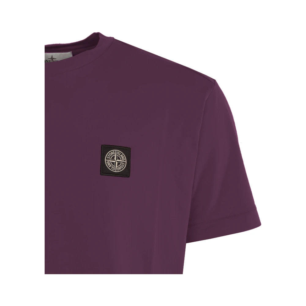 Stone Island Heren T-shirt Klassieke Pasvorm Purple Heren
