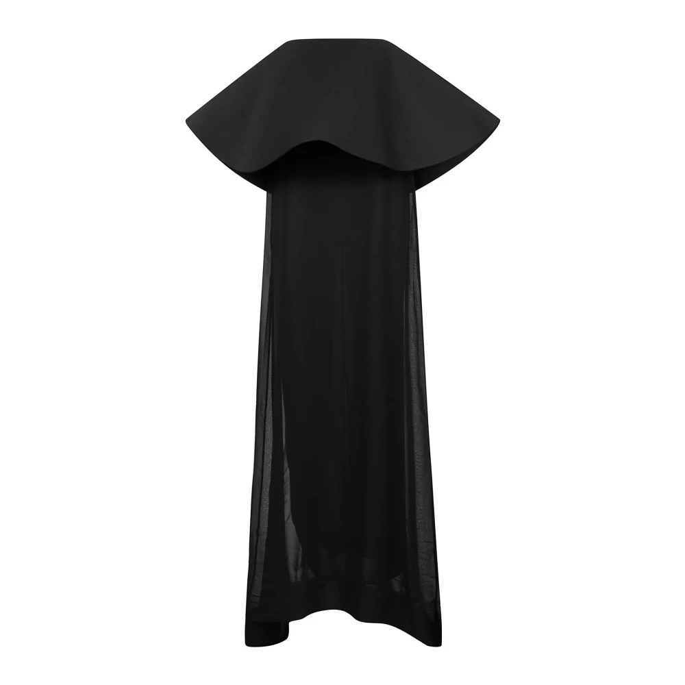 Jacquemus Elegante Vela Jurk Black Dames