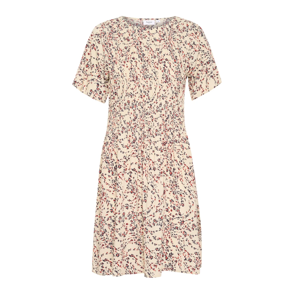 Saint Tropez Windswept Leaves Jurk Multicolor Dames