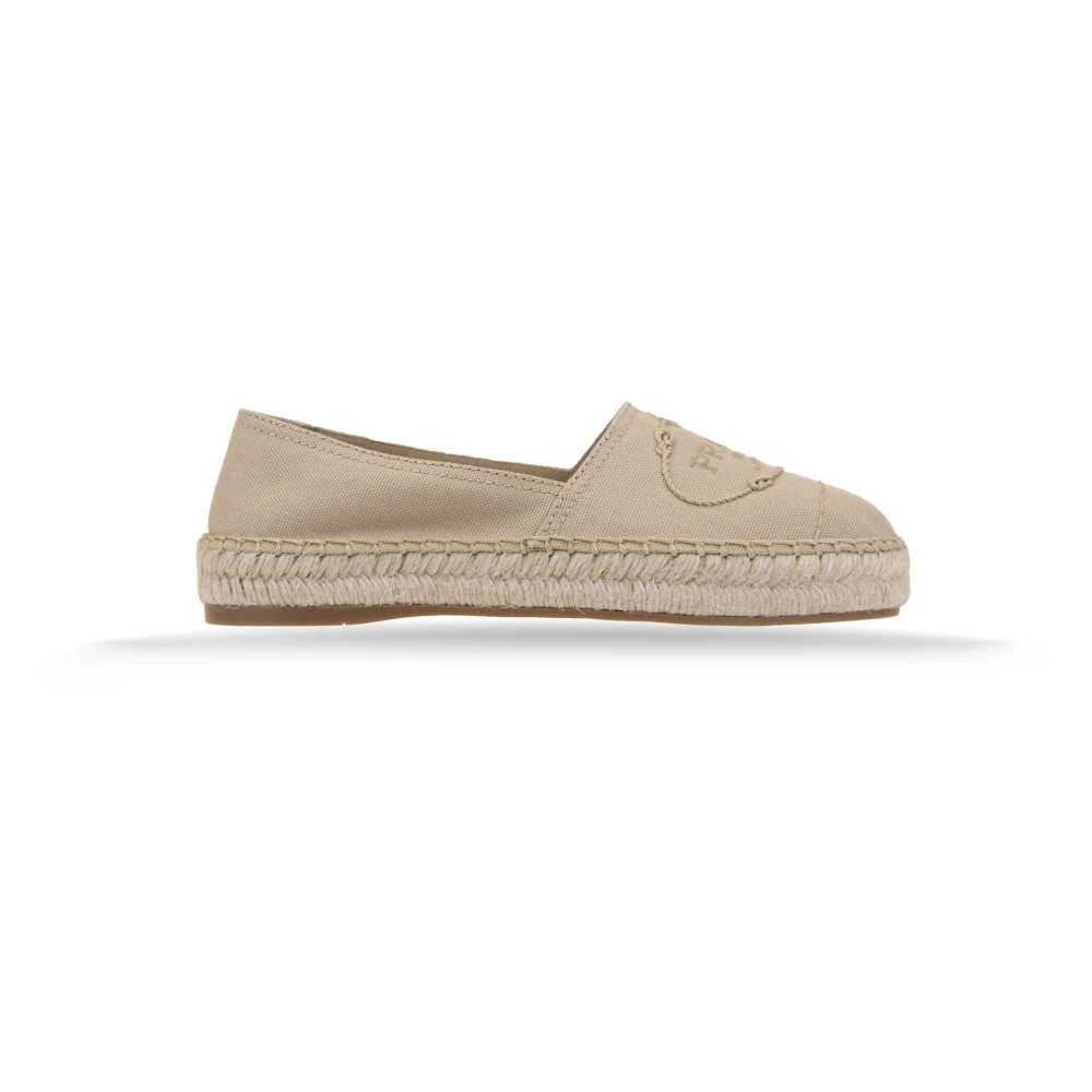 Prada Women's Beige Stylish Slip-On Espadrilles For
