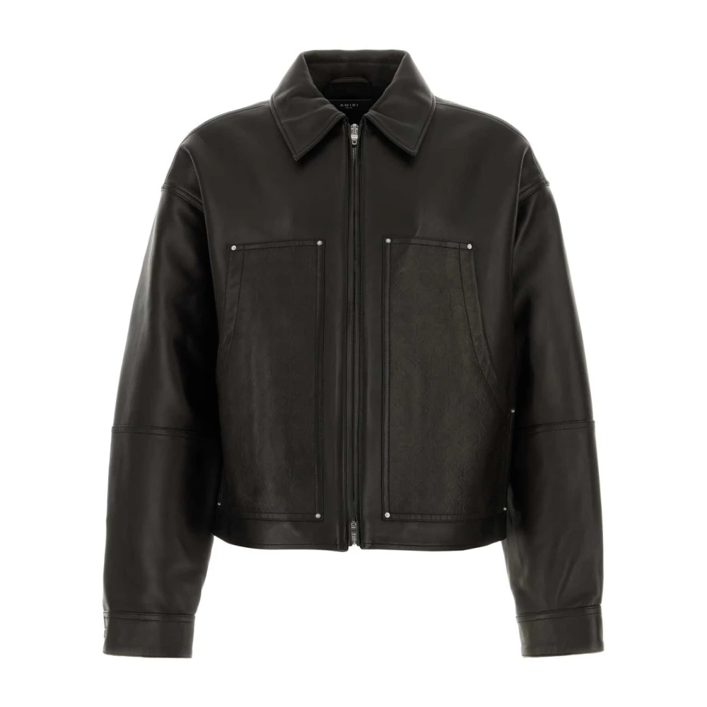 Jackets > Leather Jackets - - Amiri - Modalova