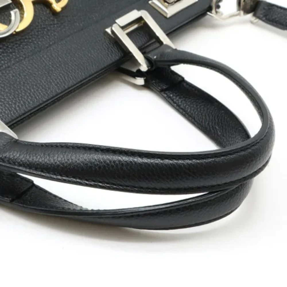 Gucci Vintage Pre-owned Leather handbags Black Dames