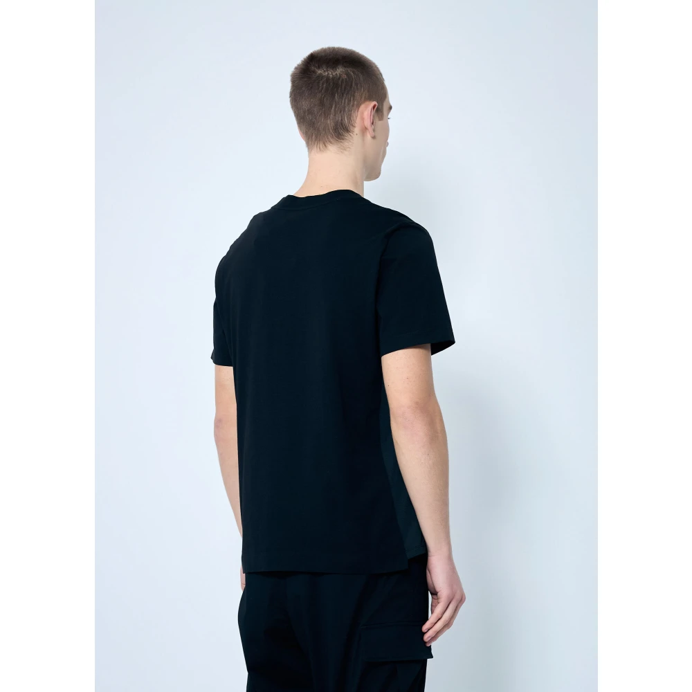Moncler Katoenen Jersey Logo Applique T-Shirt Black Heren