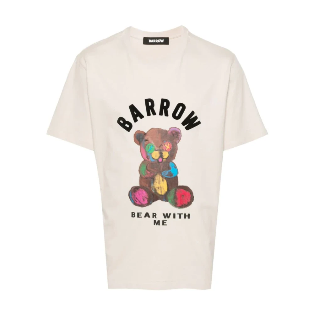 Barrow Jersey T-Shirt i Turtle Dove Beige, Herr