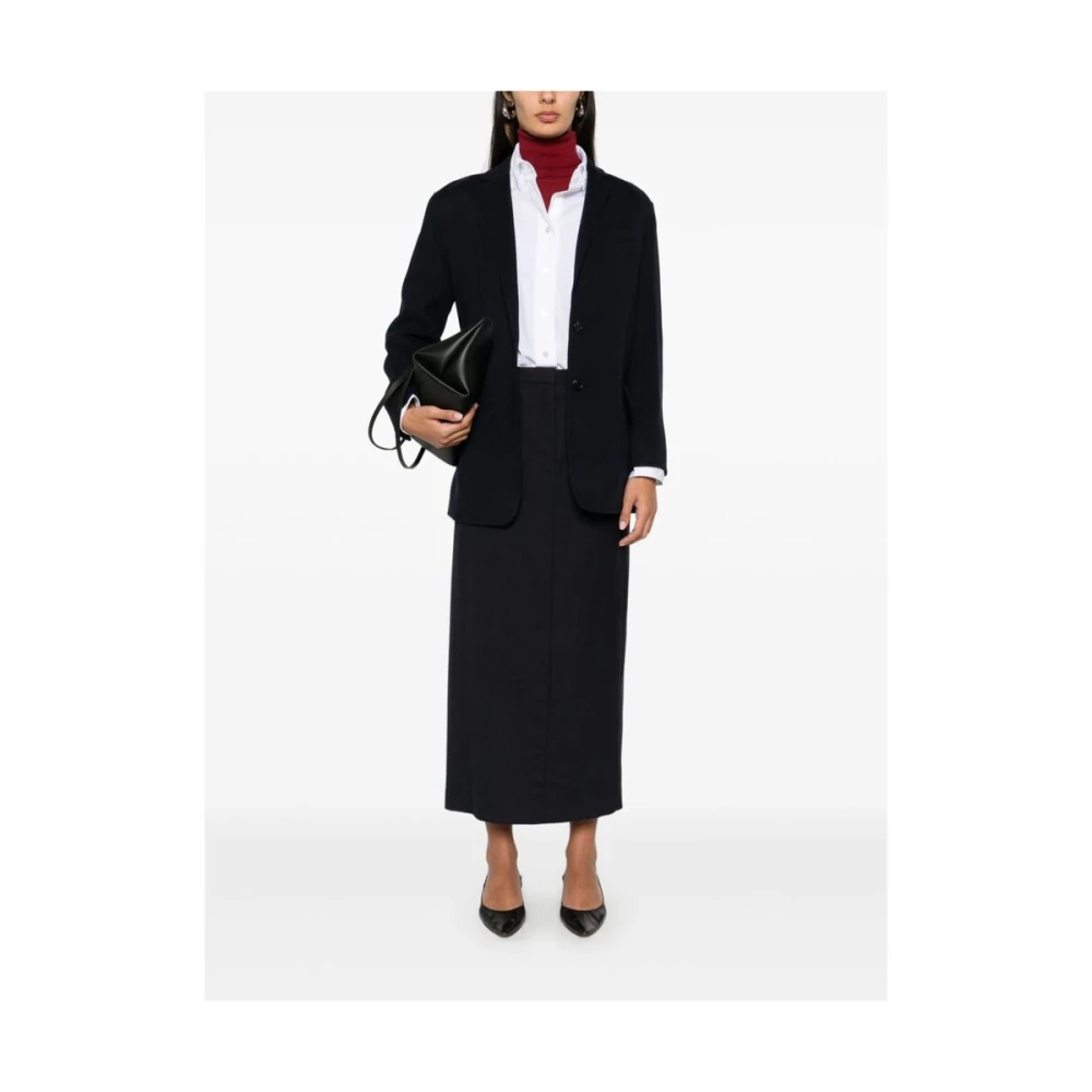 Theory Navy Blauwe Kasjmier Jas Blue Dames