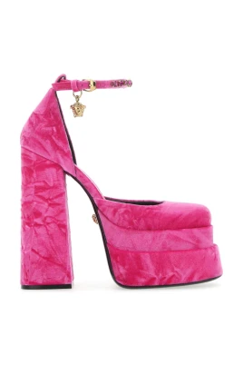 Sammet Fuchsia Medusa Pump