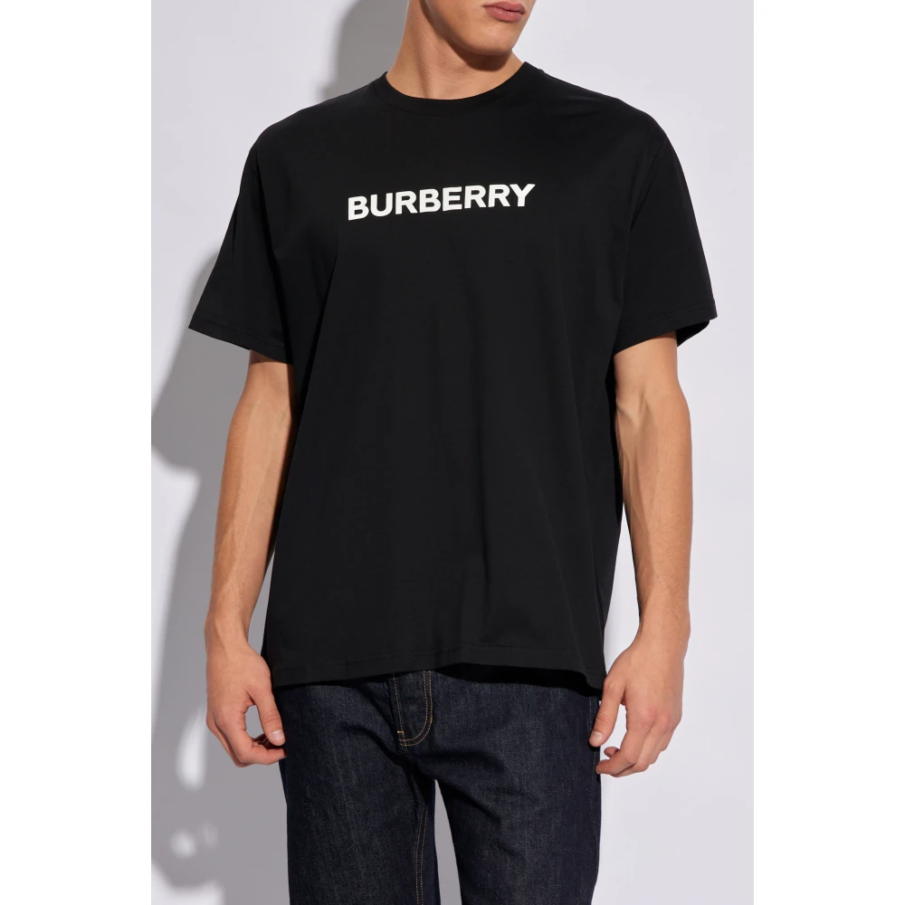 Burberry Bedrukt T-shirt Black Heren