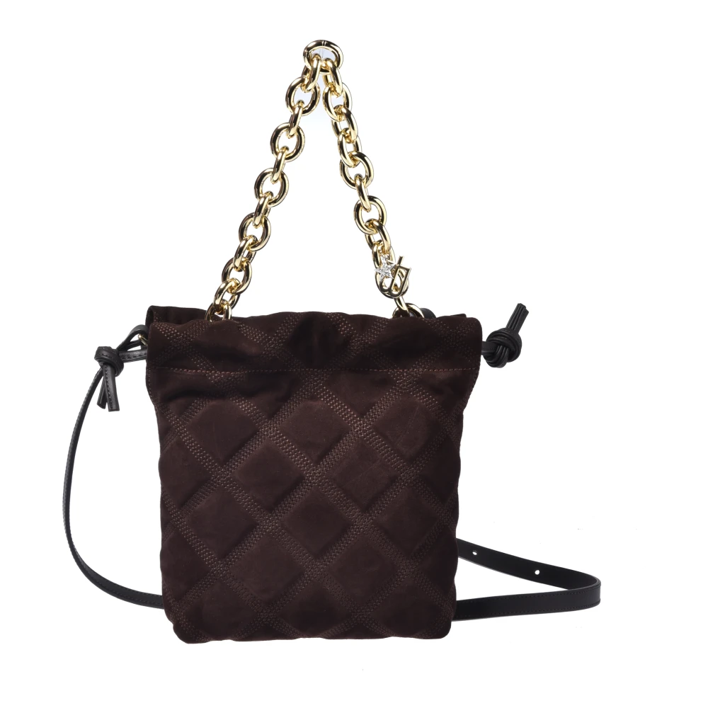 Baldinini Women's Brown Trend Quilted Suede Handbag - Handbags - One Size - Bags
