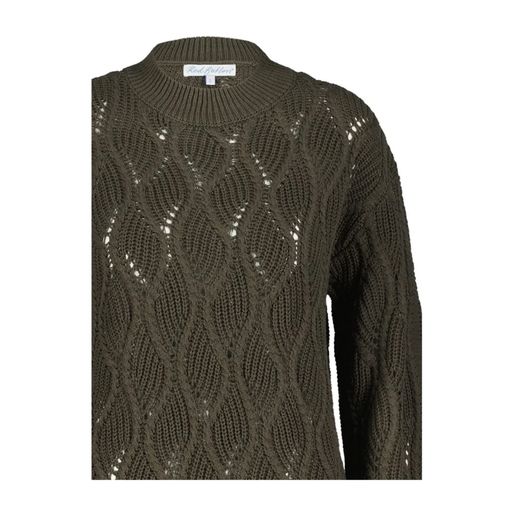 Red Button Groene Swirl Gebreide Trui Green Dames
