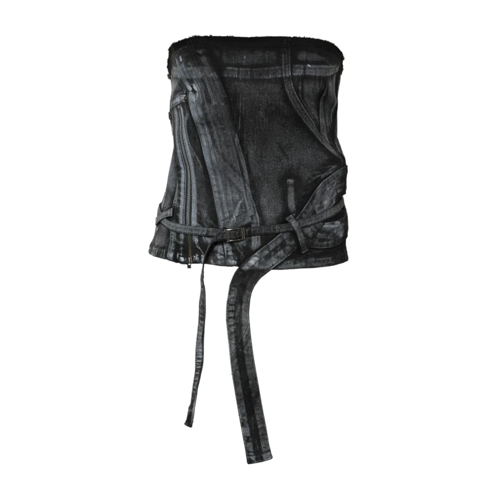 Ottolinger Strapless top met grafische print Black Dames