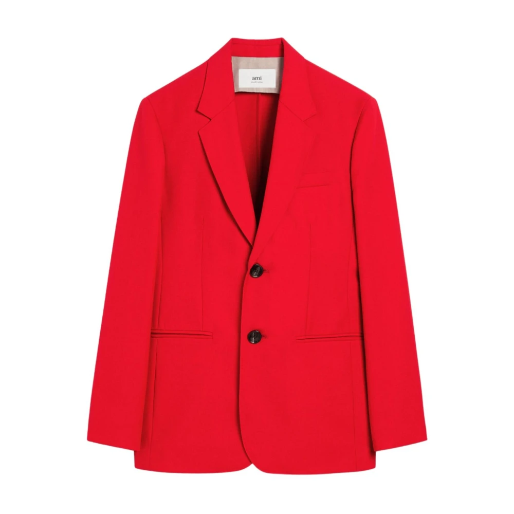 Ami Paris Rode Blazer Americana Jas Red Dames