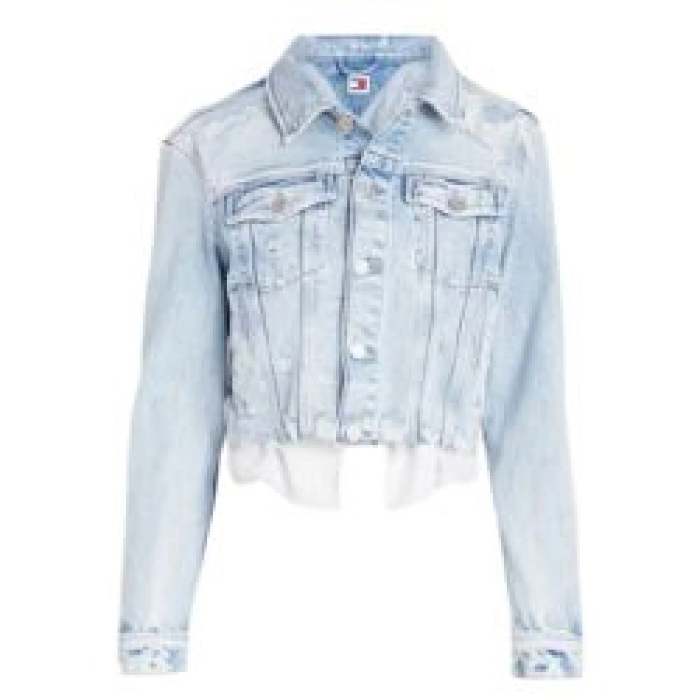 Tommy Hilfiger Blazer Cropped spijkerjack Distressed stijl