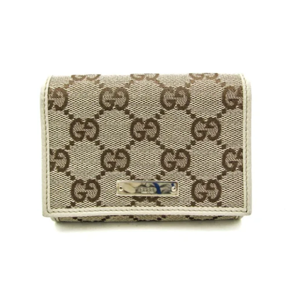Gucci Vintage Pre-owned Leather wallets Beige Dames