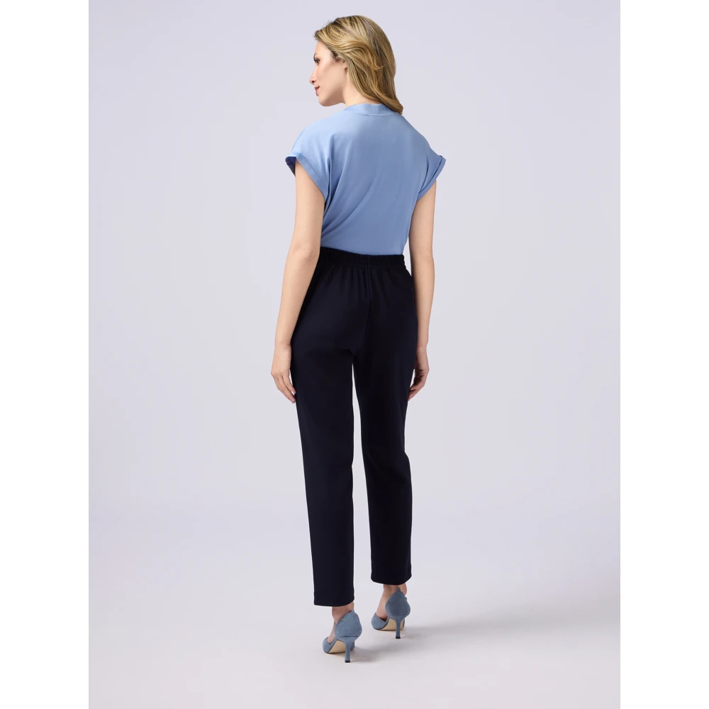 Oltre Joggingbroek gemaakt van scuba crêpe stof Blue Dames