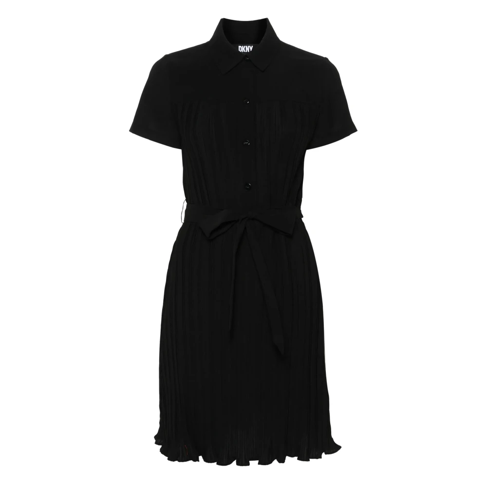 DKNY Zwarte Casual Midi Jurk Black Dames