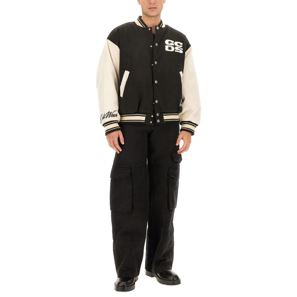 Gcds Varsity Bomber Jacket Black Heren