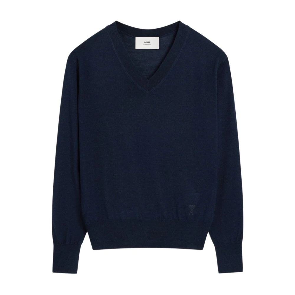 Knitwear > V-neck Knitwear - - Ami Paris - Modalova