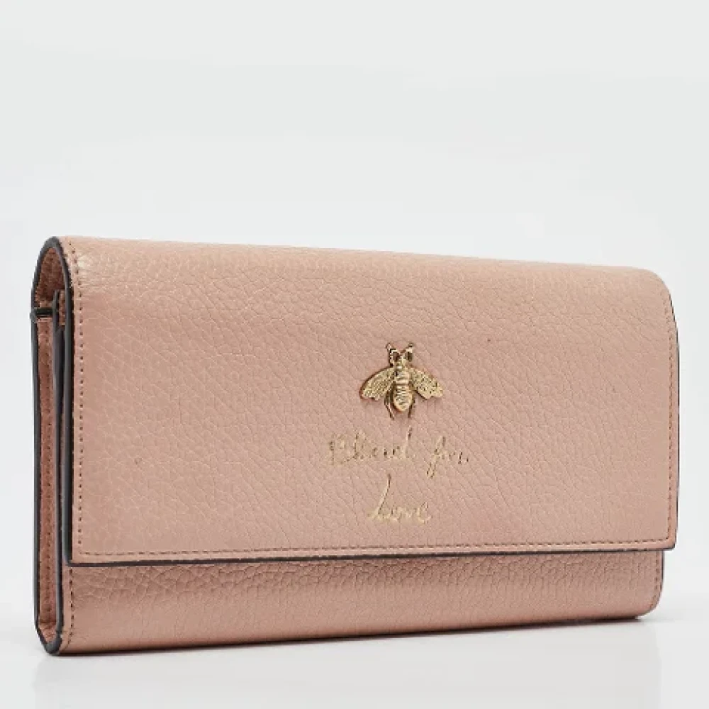 Gucci Vintage Pre-owned Leather wallets Pink Dames