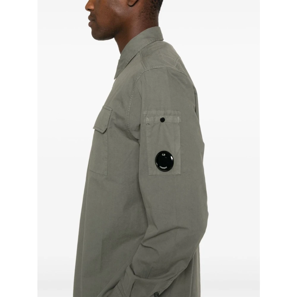 C.P. Company Lens Shirt voor Mannen Gray Heren