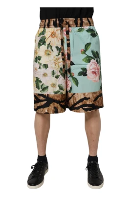 Bermudashorts med blommönster