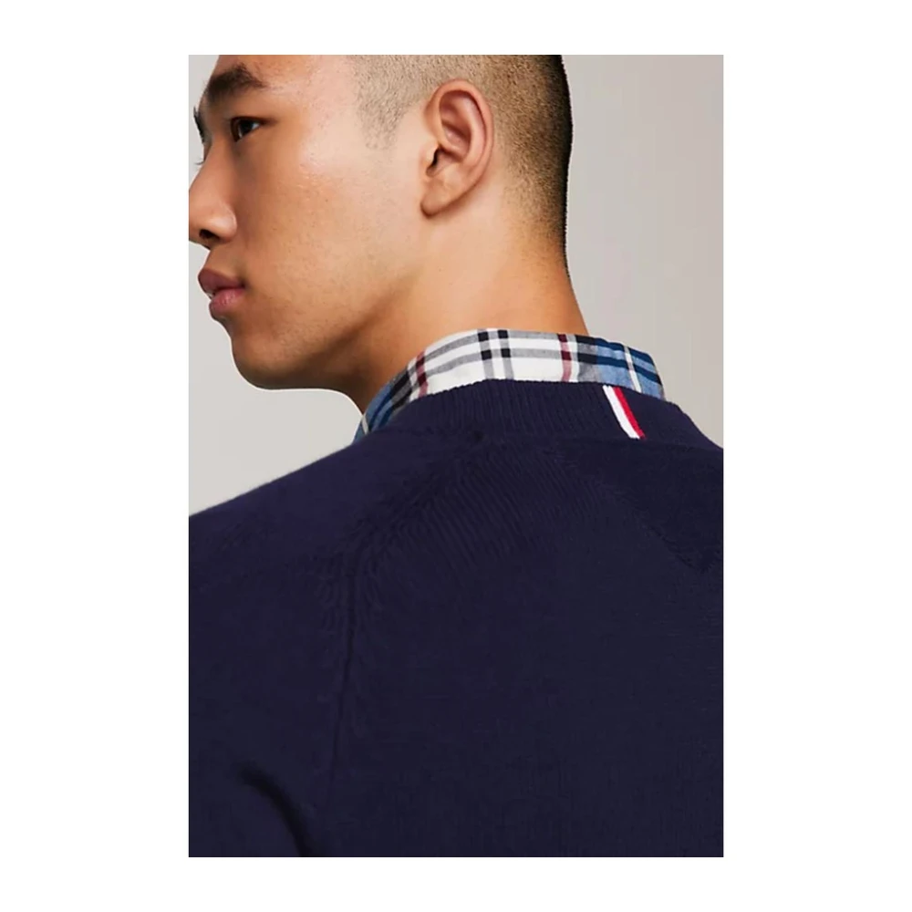 Tommy Hilfiger Blauwe Katoenen Gebreide Trui Blue Heren