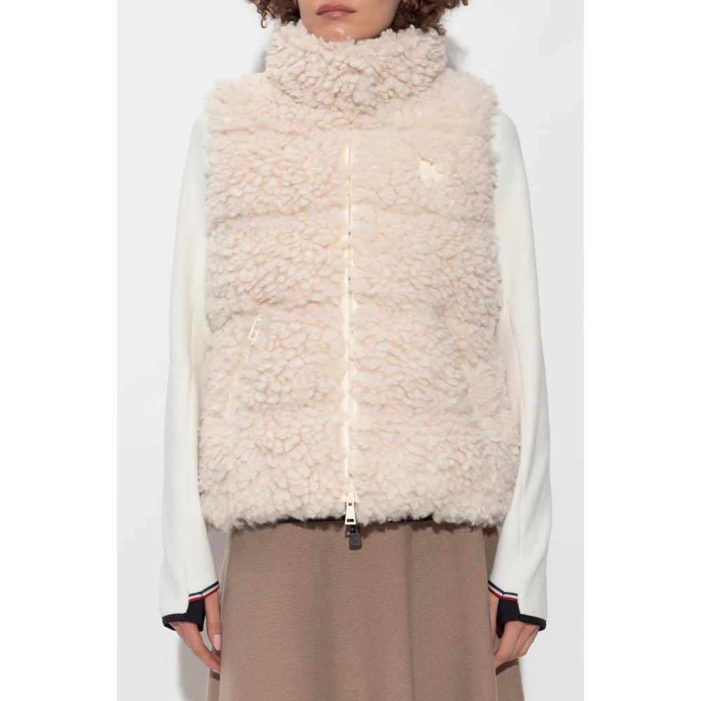 Moncler Faux fur vest Beige Dames