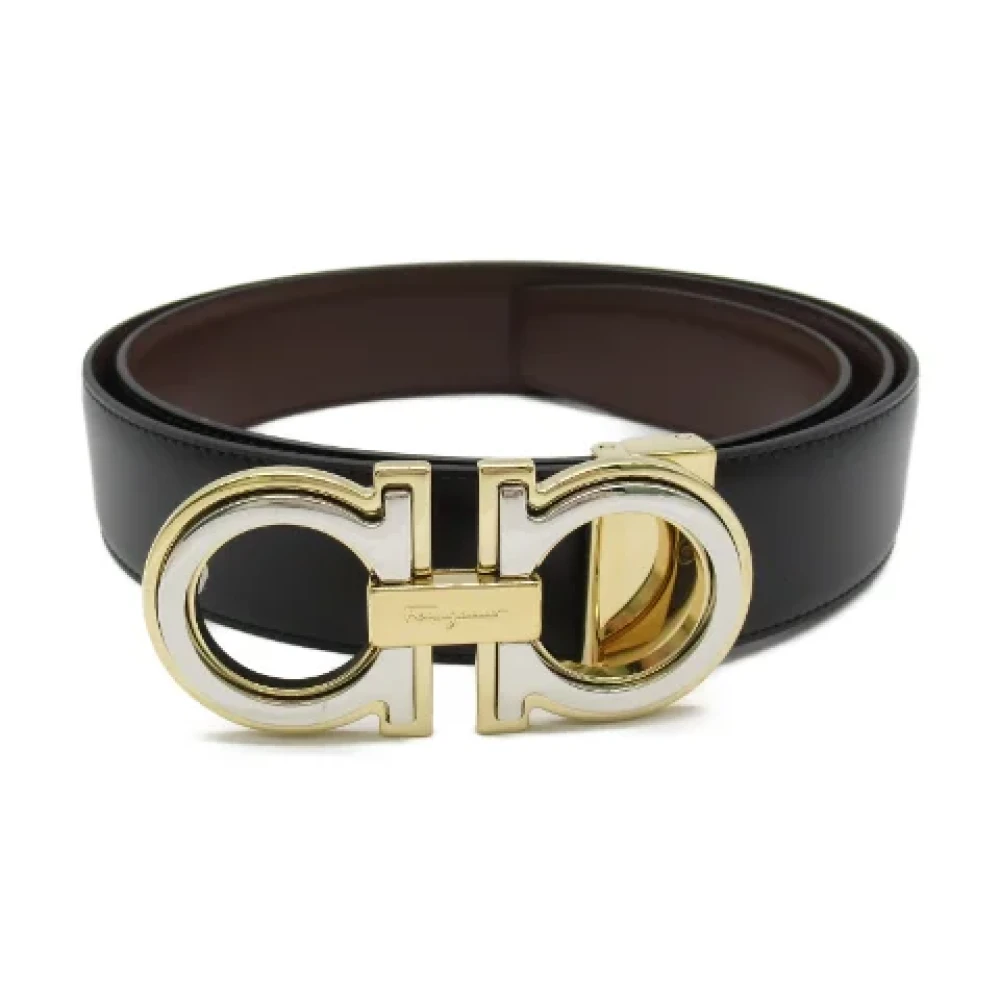 Salvatore Ferragamo Pre-owned Leather belts Black Dames