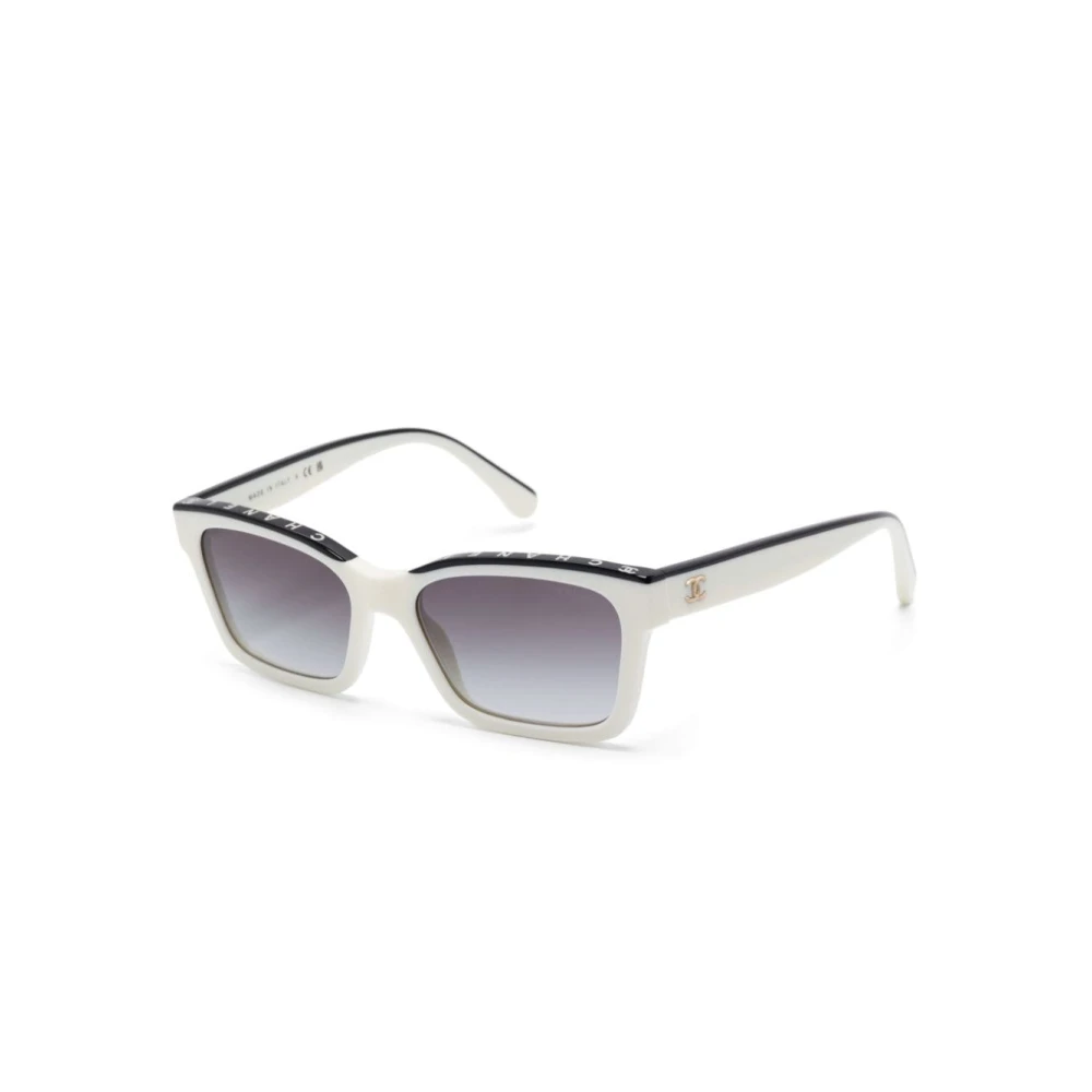 Chanel Women's White Square Sunglasses - Sunglasses - 54 Mm - Accessories
