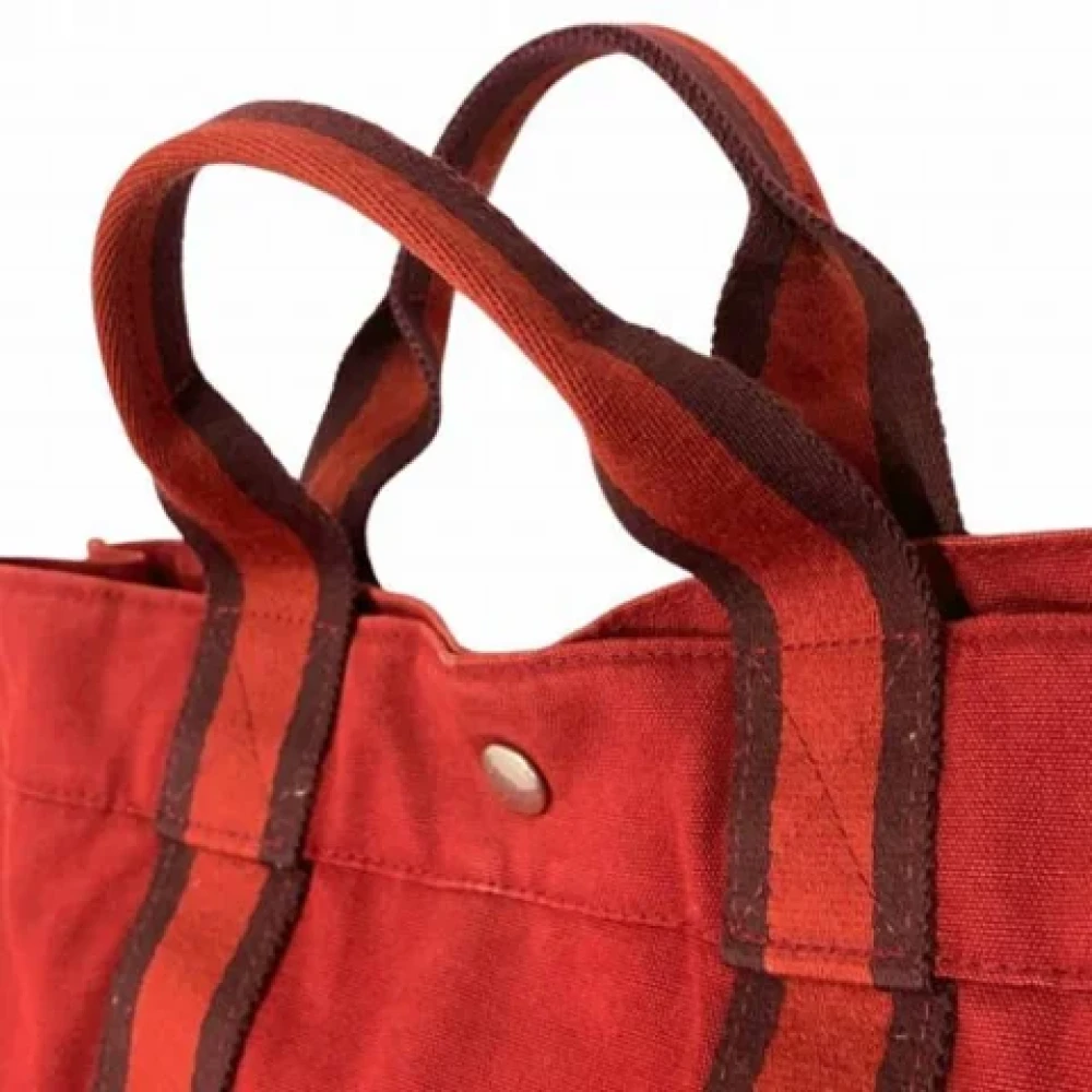 Hermès Vintage Pre-owned Canvas totes Red Dames