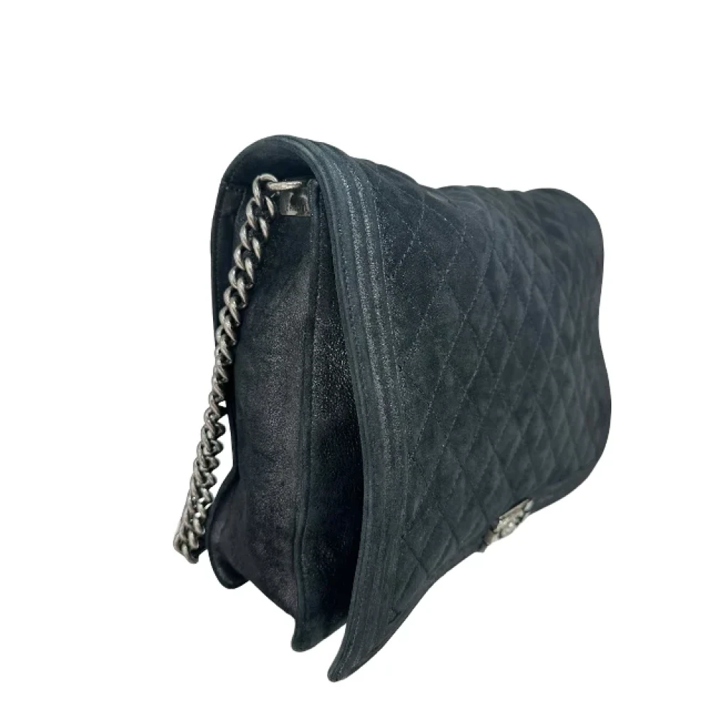 Chanel Vintage Pre-owned Suede shoulder-bags Black Dames