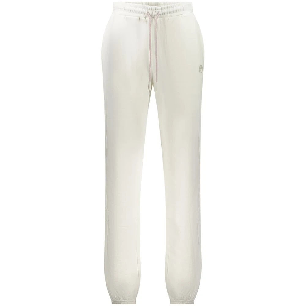 North Sails Women's White Cotton Sports Trousers With Print - Sweatpants - M- Trousers