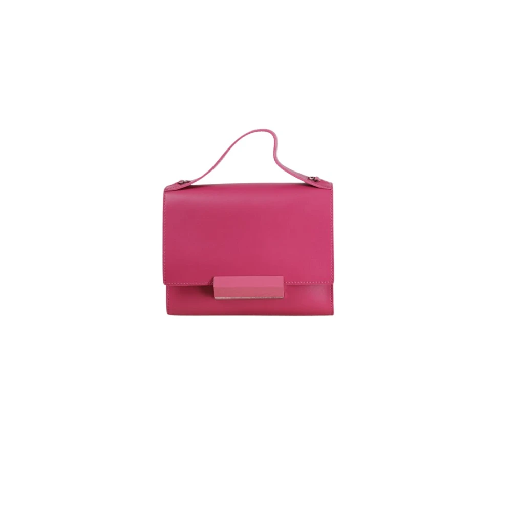 Gianni Chiarini Klassieke Leren Crossbody Tas Bouganville Pink Dames