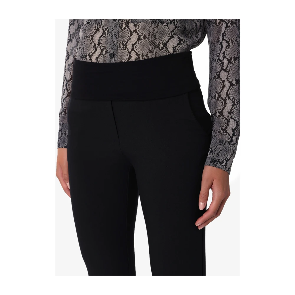 Manila Grace Zwarte Capri Broek voor Vrouwen Black Dames