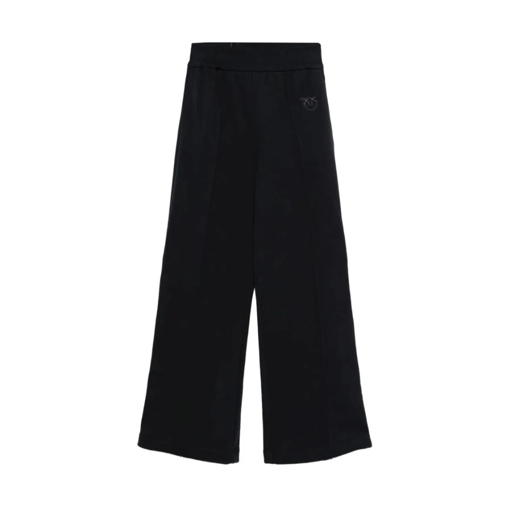 Pinko Women's Blue Wide Trousers, S, Pasticciato Trousers