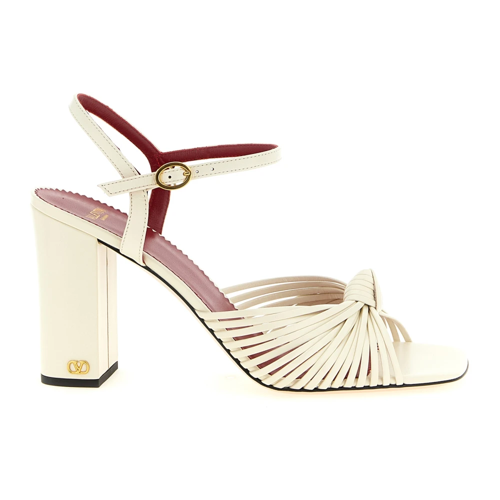 Valentino Garavani White High Heel Sandals, Female, 4 Uk, Annet Kidskin Sandal
