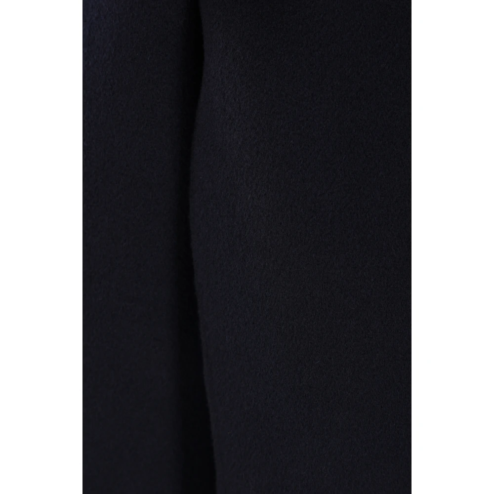 Max Mara Blauwe Wol Damesjas met Dubbele Knopenrij Blue Dames