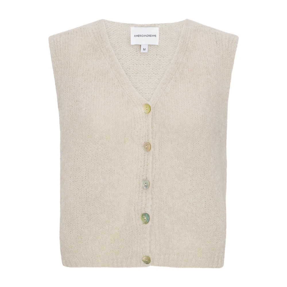 American Dreams Alpaca Wol Beige Vest Beige Dames