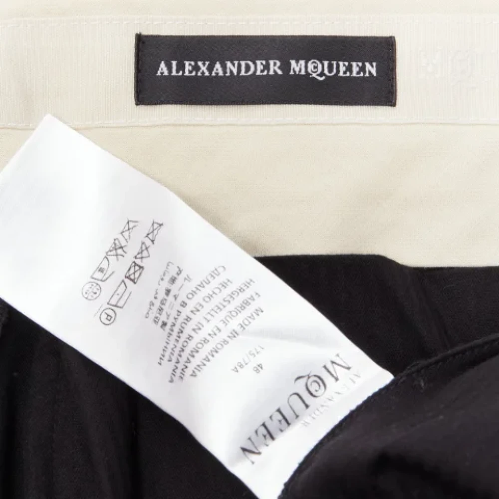 Alexander McQueen Pre-owned Wool bottoms Black Dames