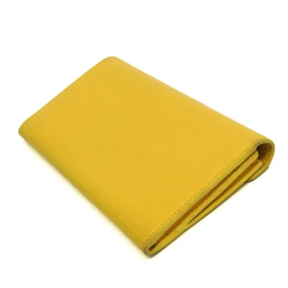 Balenciaga Vintage Pre-owned Leather wallets Yellow Dames