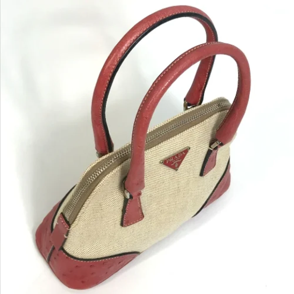 Prada Vintage Pre-owned Fabric prada-bags Beige Dames