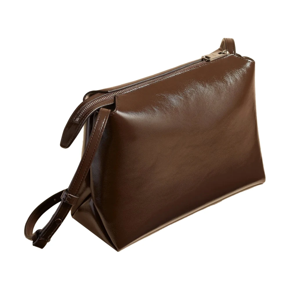 Khaite Medium Crossbody Tas in Chestnut Brown Dames