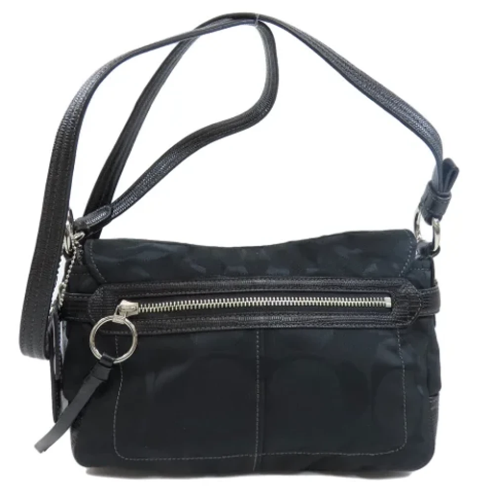 Coach Pre-owned Canvas shoulder-bags Black Dames