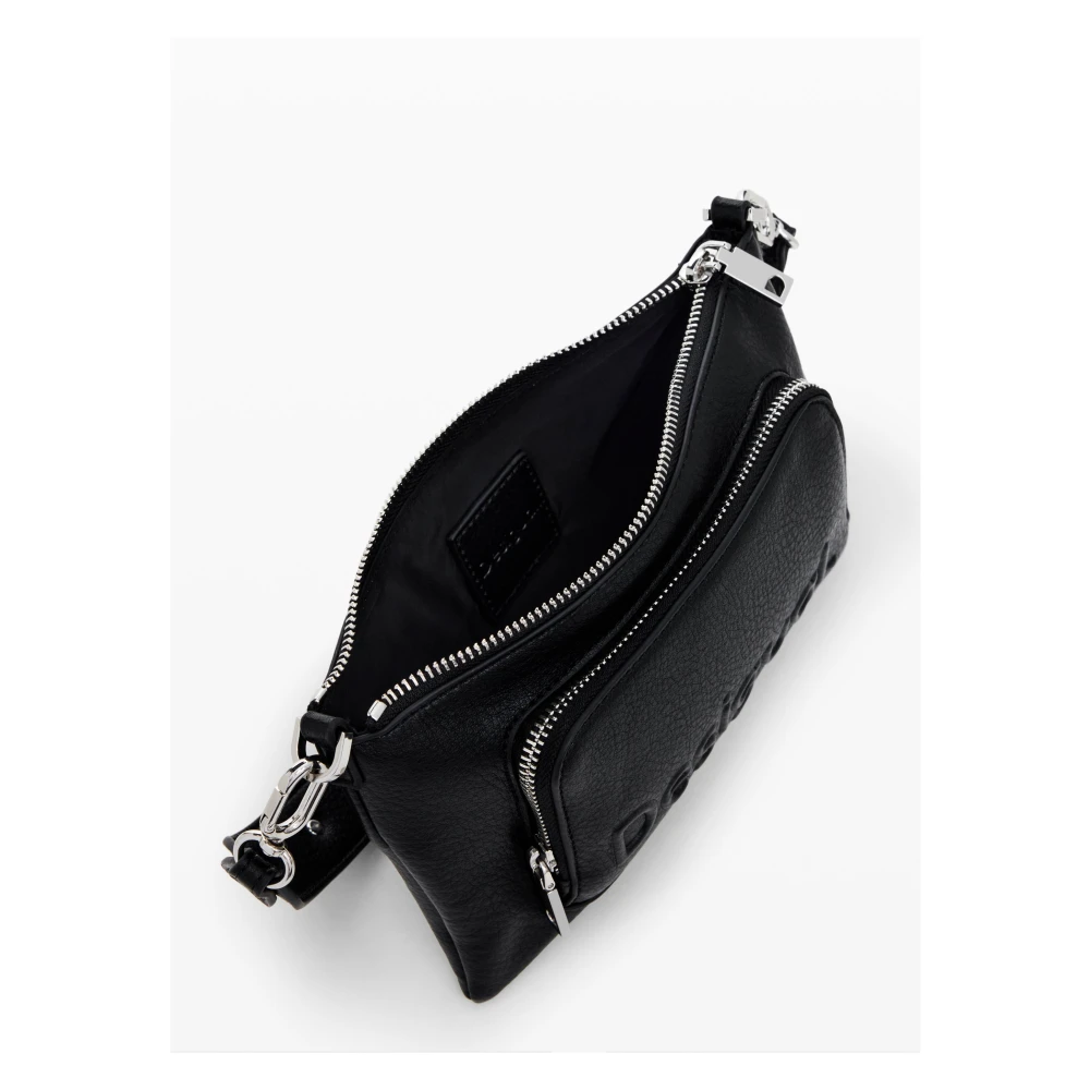 Desigual Stijlvolle Portemonnee met Ritssluiting Black Dames