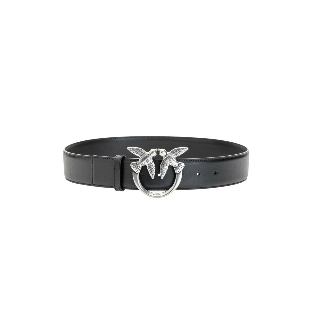 Pinko Women's Black Belts, S, Love Birds Belt