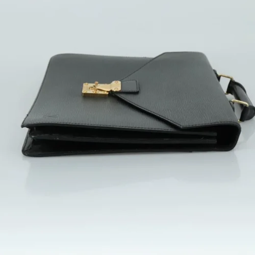 Louis Vuitton Vintage Pre-owned Leather briefcases Black Dames