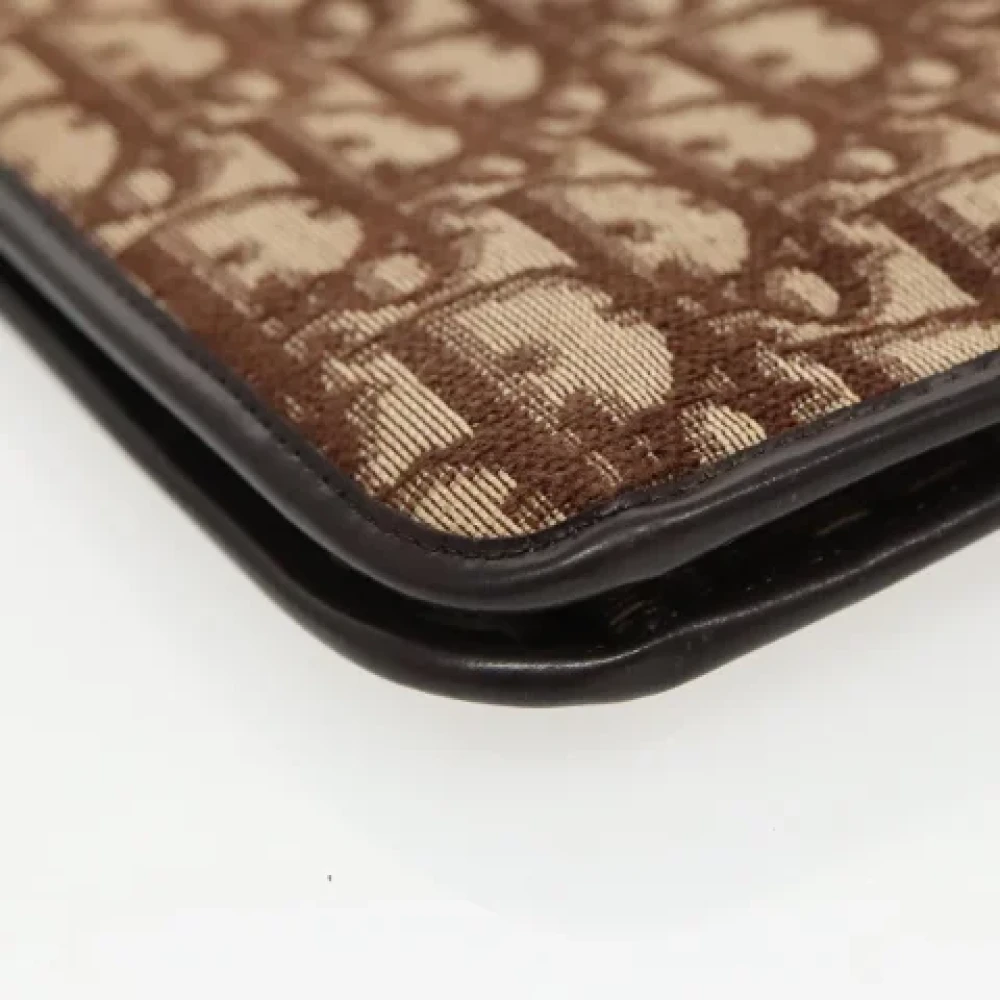 Dior Vintage Pre-owned Canvas clutches Brown Dames