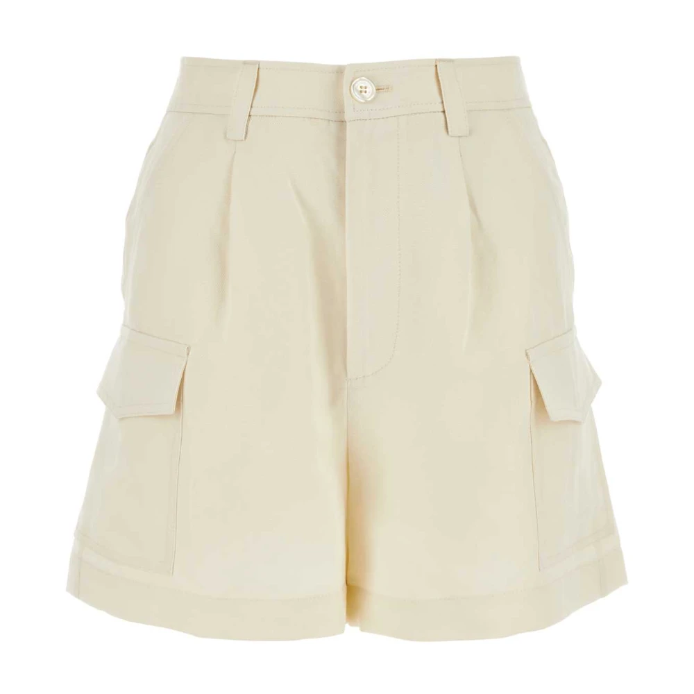 Woolrich Ivory Viscose Blend Shorts White Dames