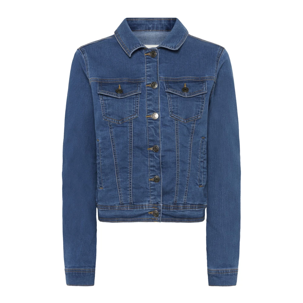 Kaffe Vrouw Blauw Jassen Dames, Xs, Denim, Denim Jas