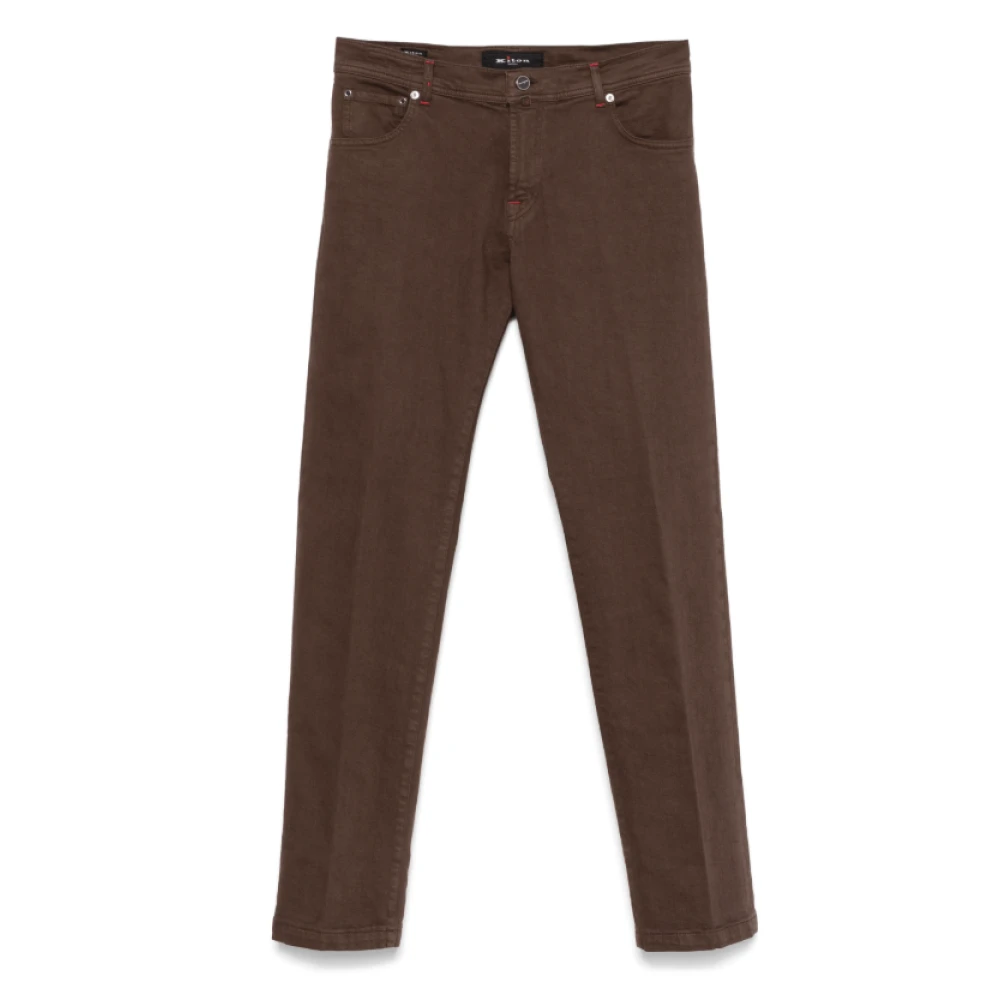 Kiton Bruine Straight-Leg Jeans Brown Heren